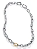 David Yurman 18kt yellow gold and sterling silver DY Madison chain necklace (8.5mm)