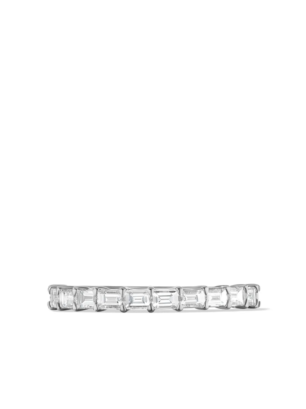 David Yurman Platinum Dy Eden Partway Diamond Ring (2mm) In Pladi