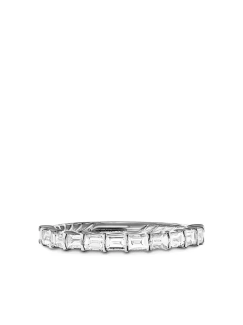 David Yurman anillo DY Eden Partway en platino con diamante de 2mm