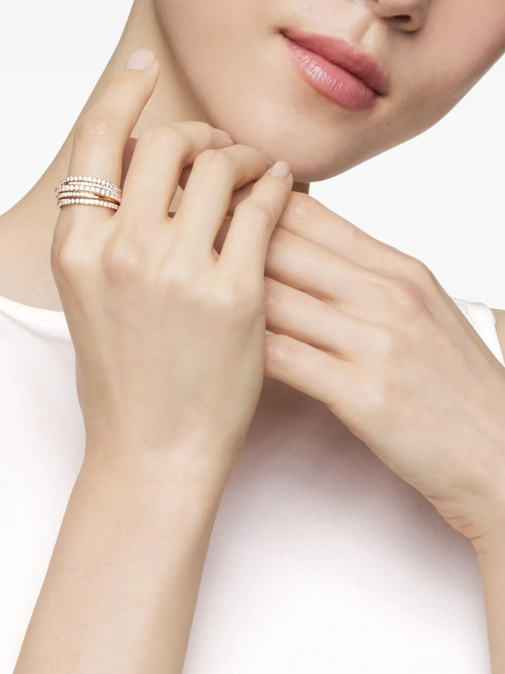 David Yurman bague Pavé Crossover en or 18ct pavée de diamants (11 mm) | Image 2
