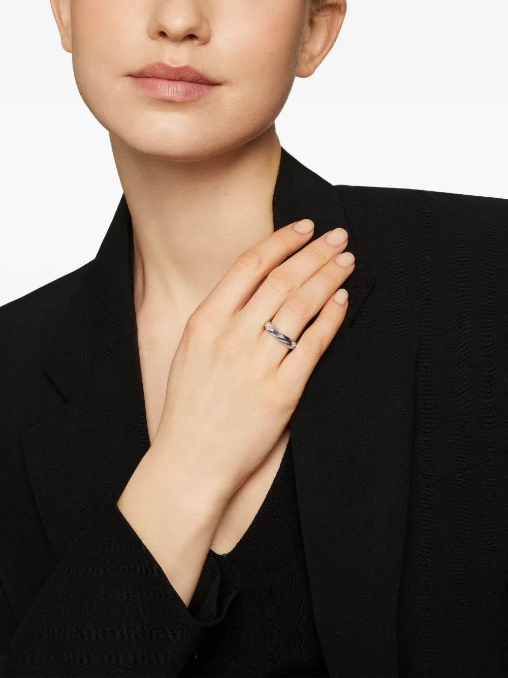 David Yurman sterling silver Cable Edge band ring | Image 2