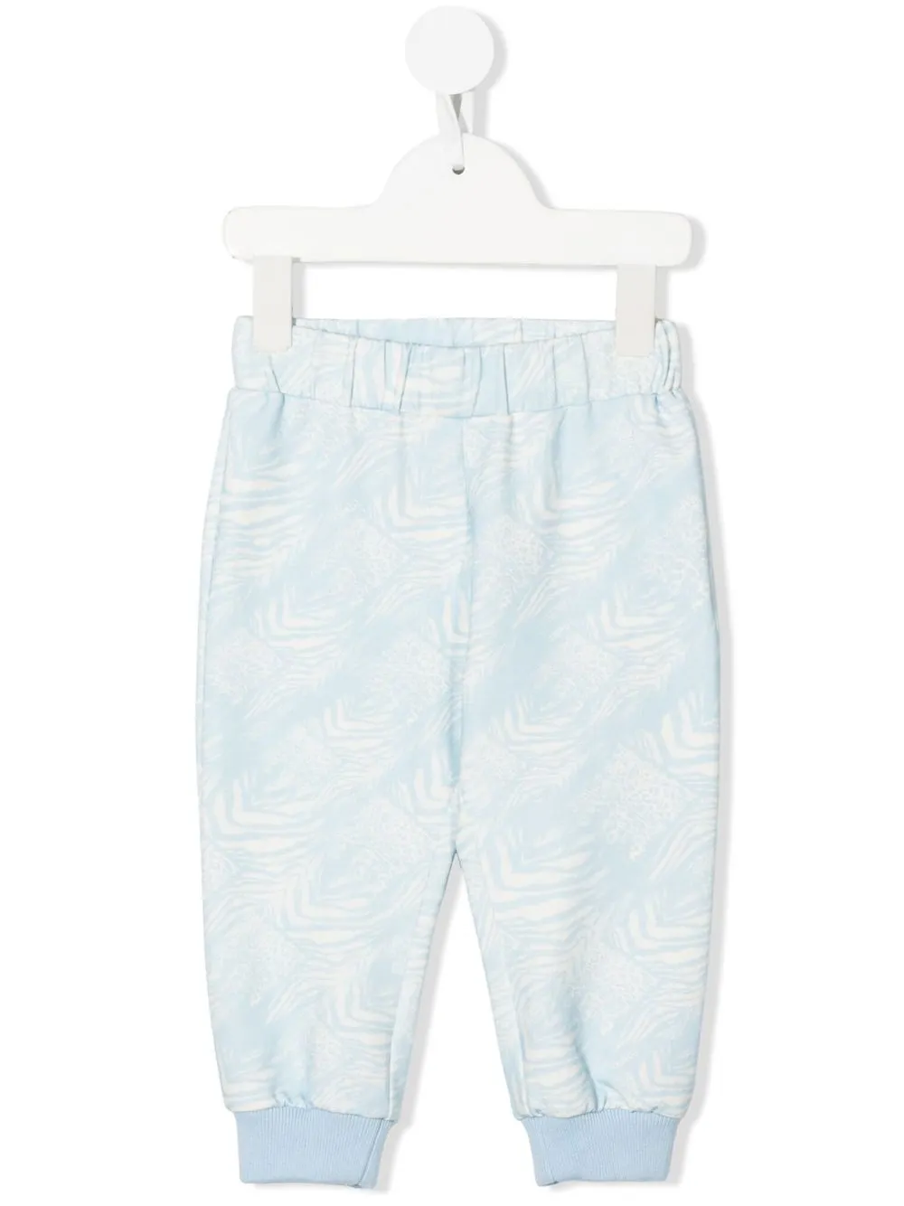 

Roberto Cavalli Junior animal pattern track pants - Blue