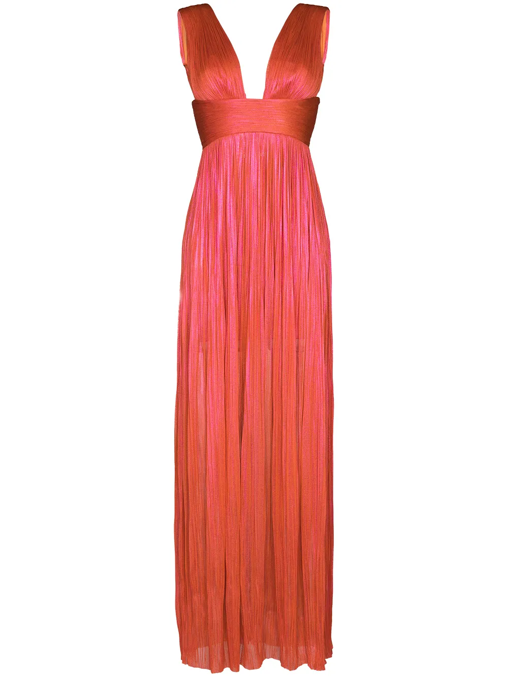 

Maria Lucia Hohan Piper pleated silk gown - Orange