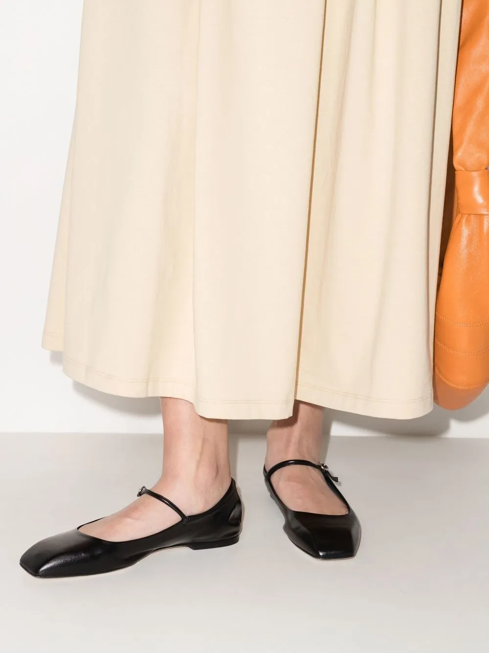 Aeyde Pointed Toe Nappa Leather Flats In Multi