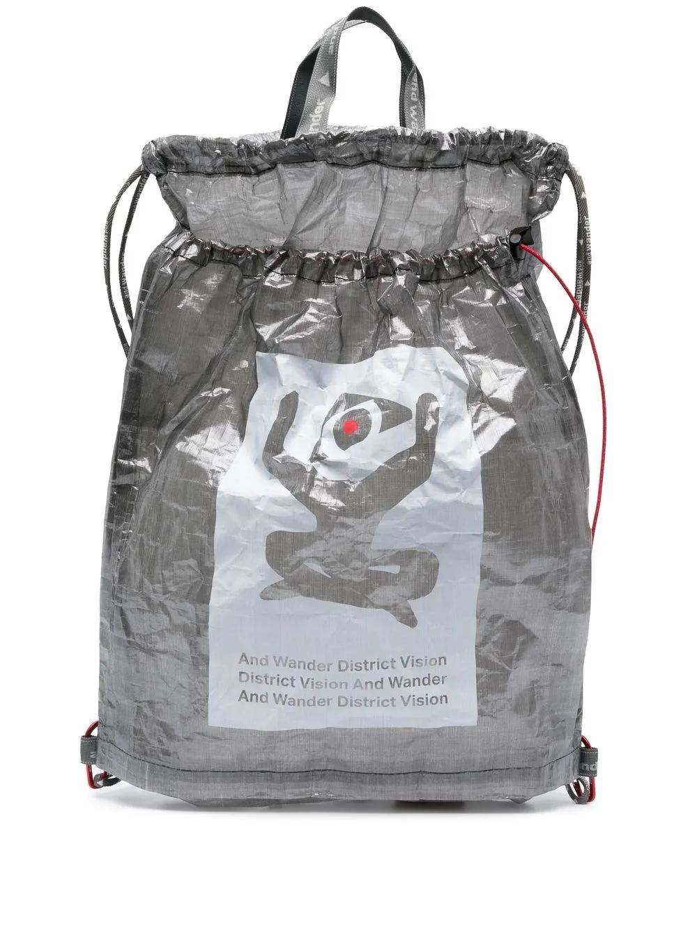 

District Vision x and Wander Dyneema drawstring backpack - Silver