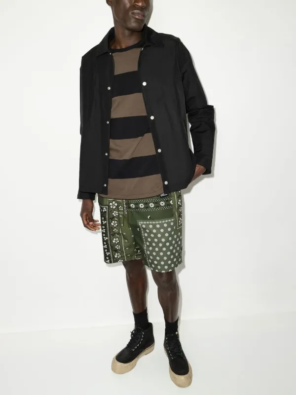 Neighborhood Bandana Patchwork Bermuda Shorts | Green | FARFETCH