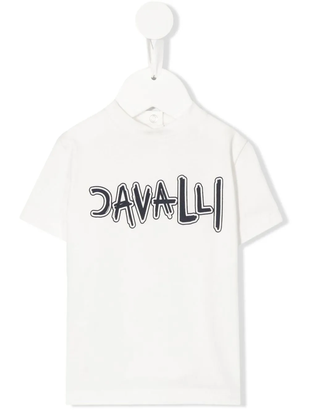 

Roberto Cavalli Junior playera con estilo de grafiti - Blanco