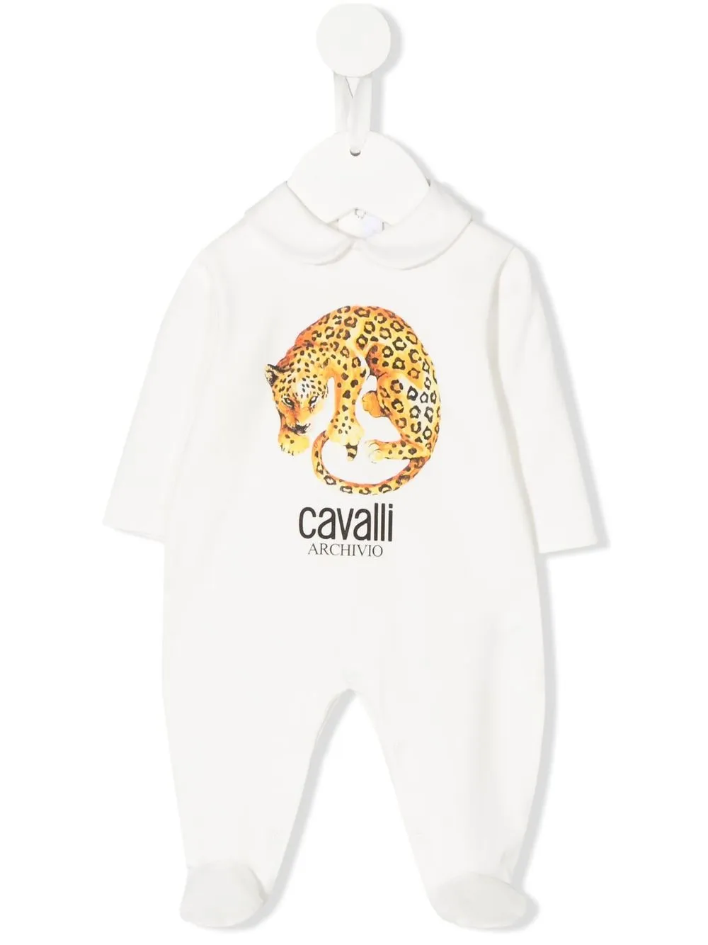 

Roberto Cavalli Junior leopard-print cotton pajamas - White