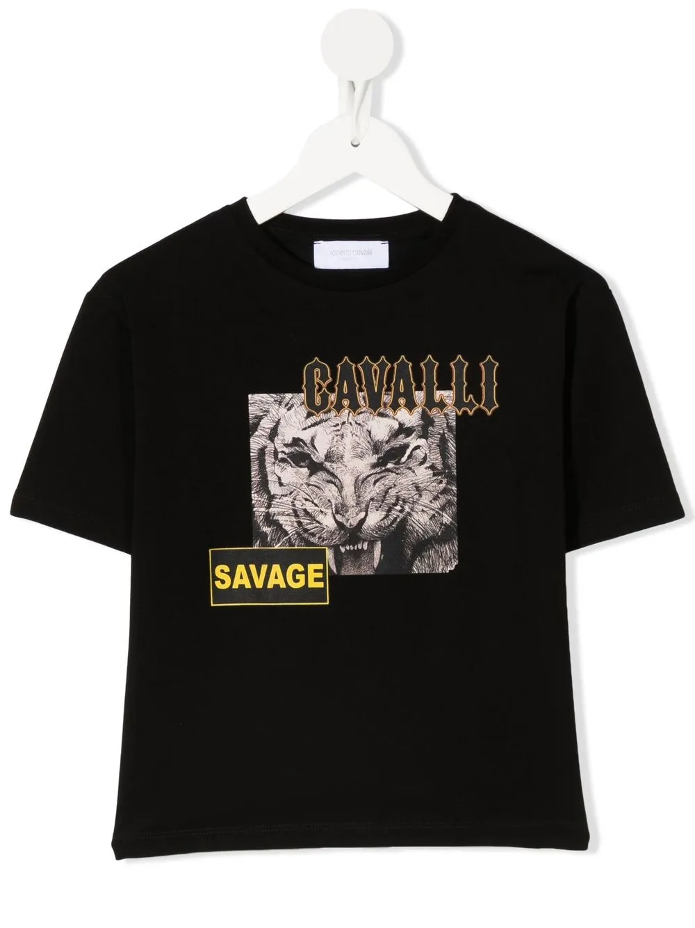 

Roberto Cavalli Junior Savage cotton T-shirt - Black