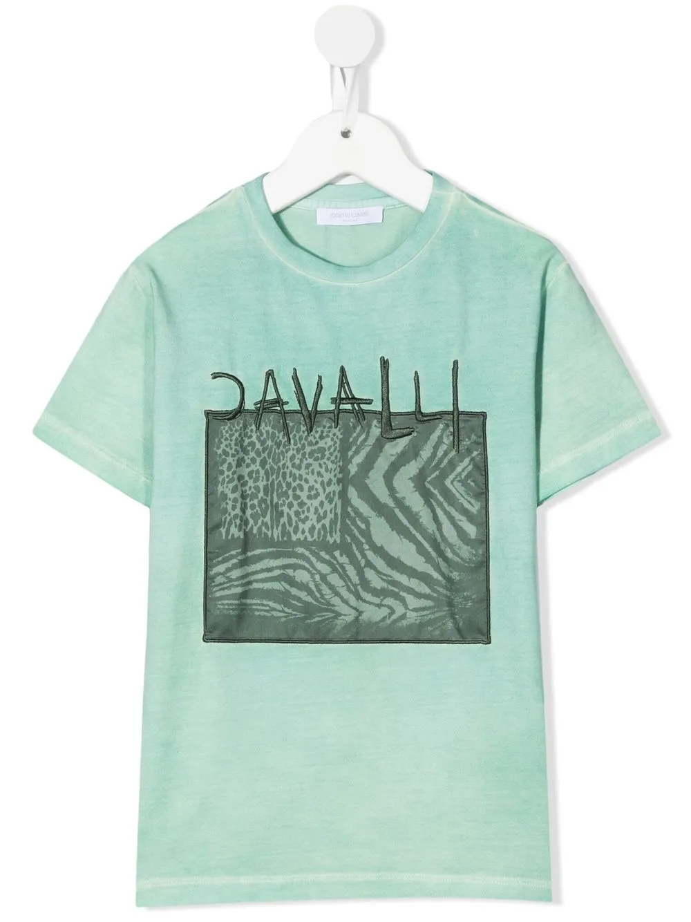 

Roberto Cavalli Junior playera con logo bordado - Azul