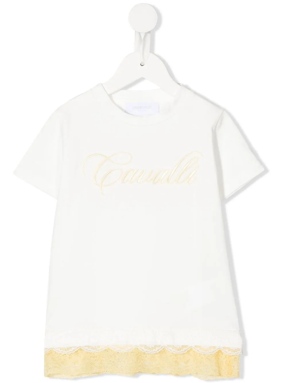 

Roberto Cavalli Junior playera con logo bordado - Blanco