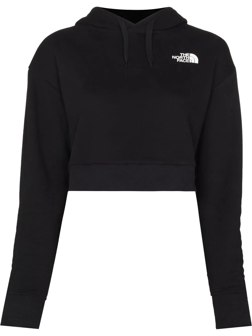 

The North Face logo-print cropped hoodie - Black