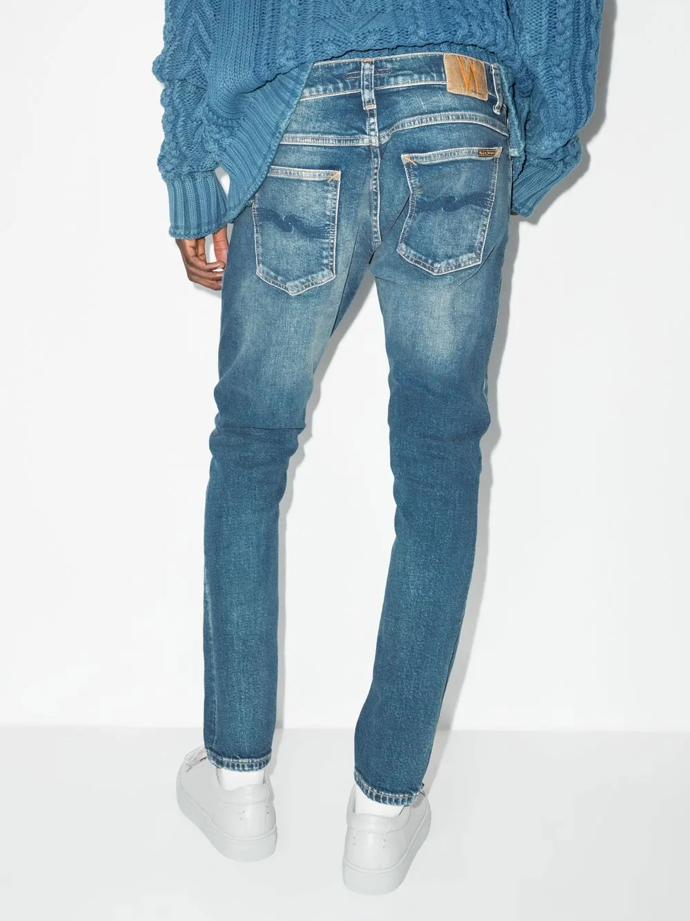 Nudie Jeans rippeddetail Slim Fit Jeans Farfetch