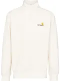 Carhartt WIP logo-embroidered half-zip sweatshirt - White