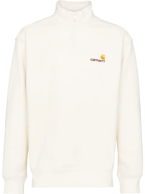 Carhartt WIP logo-embroidered half-zip sweatshirt