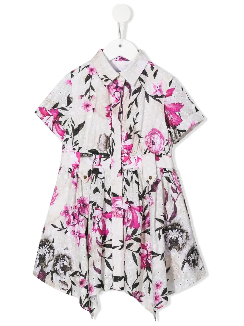 

Roberto Cavalli Junior vestido camisero con estampado floral - Neutro