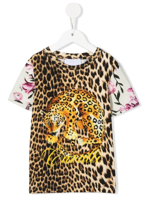 Floral leopard print shirt Clearance