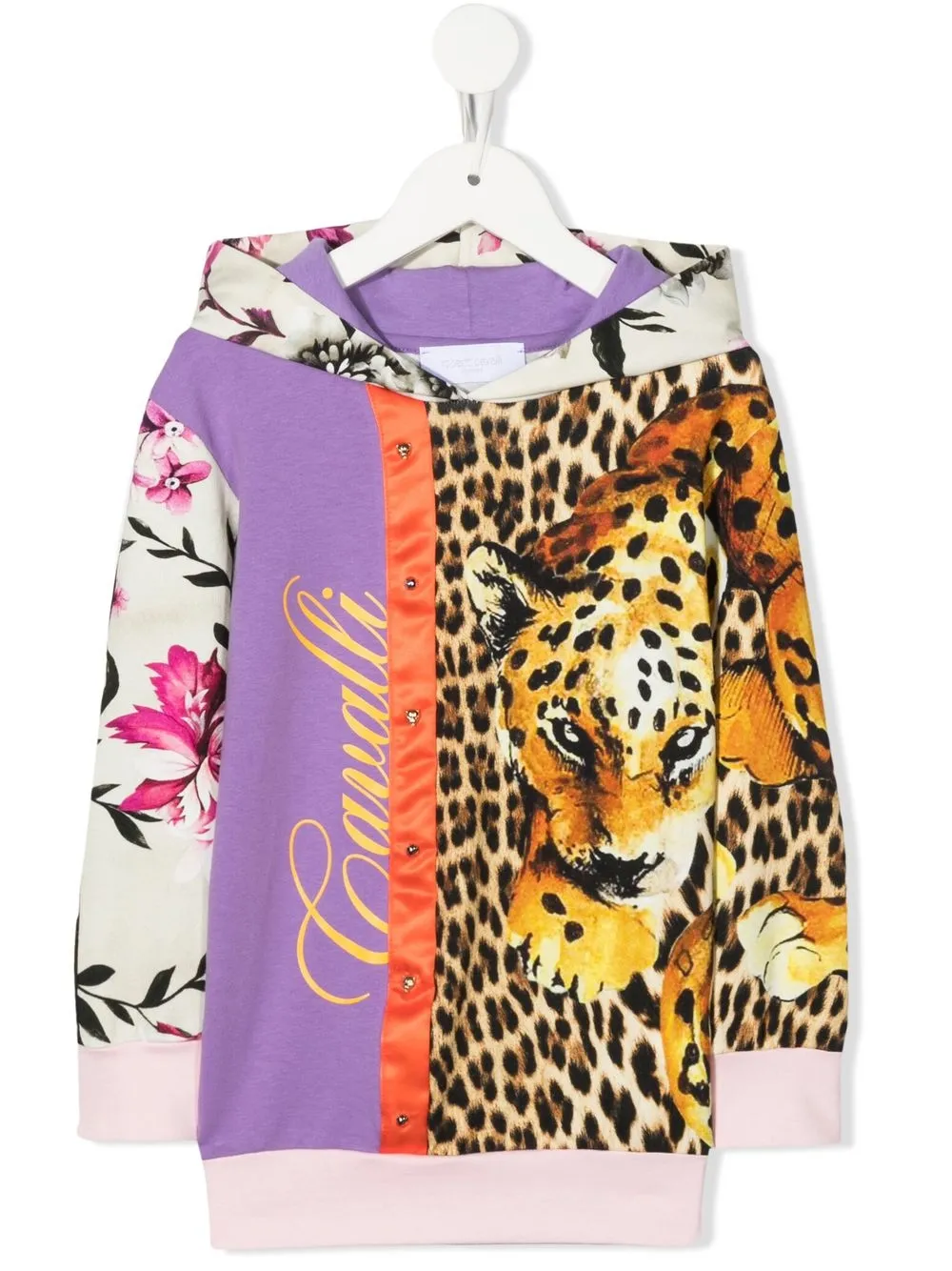 

Roberto Cavalli Junior sudadera con estampado patchwork - Marrón