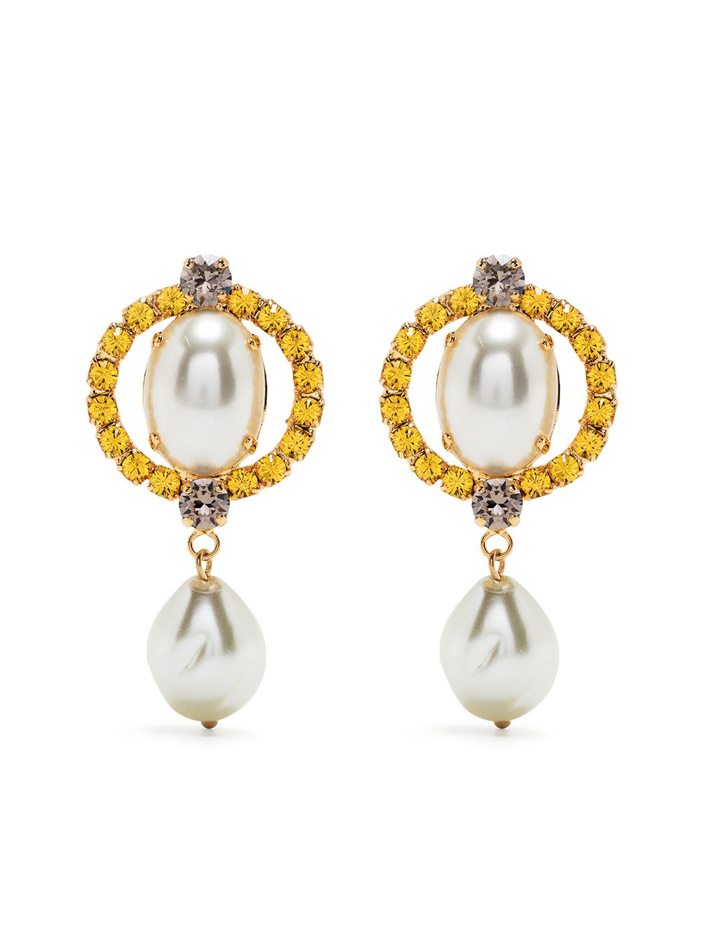 фото Erdem loop pearl earrings