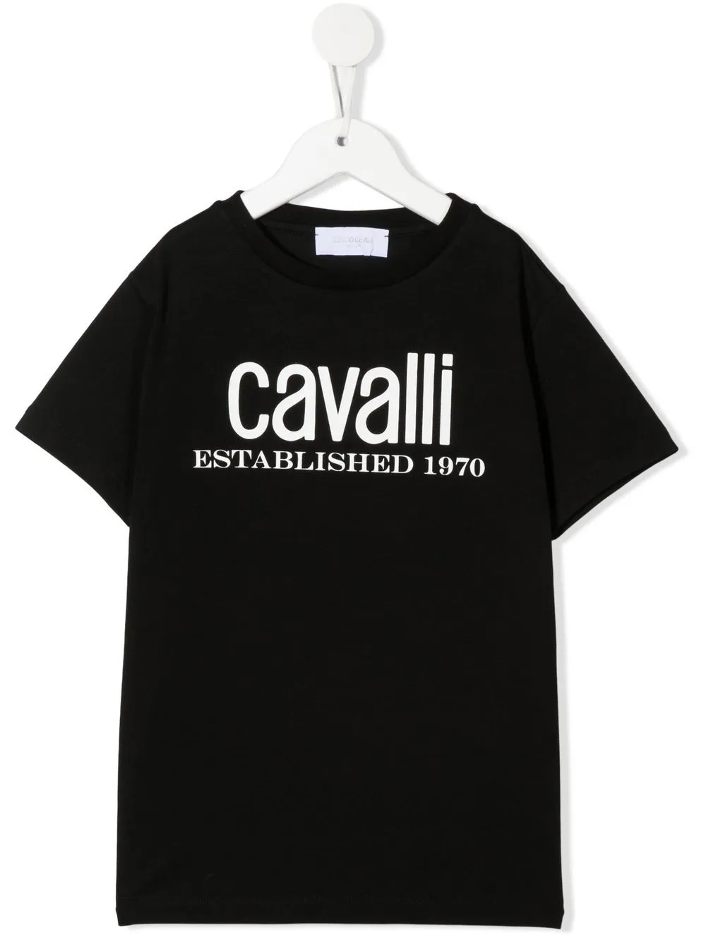 

Roberto Cavalli Junior playera con logo estampado y cuello redondo - Negro