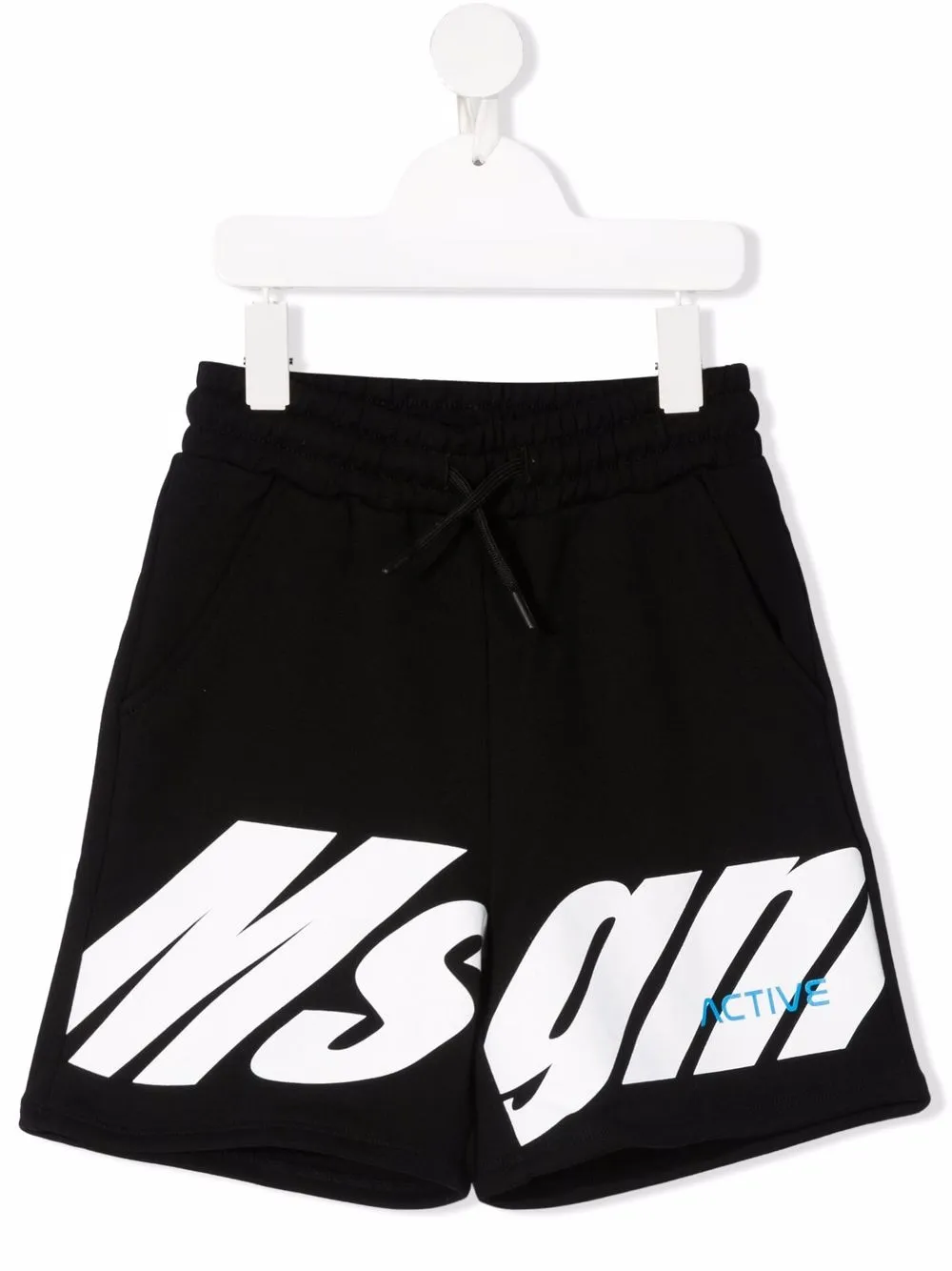 

MSGM Kids logo print track shorts - Black