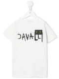 Roberto Cavalli Junior scribble logo-print T-shirt - White