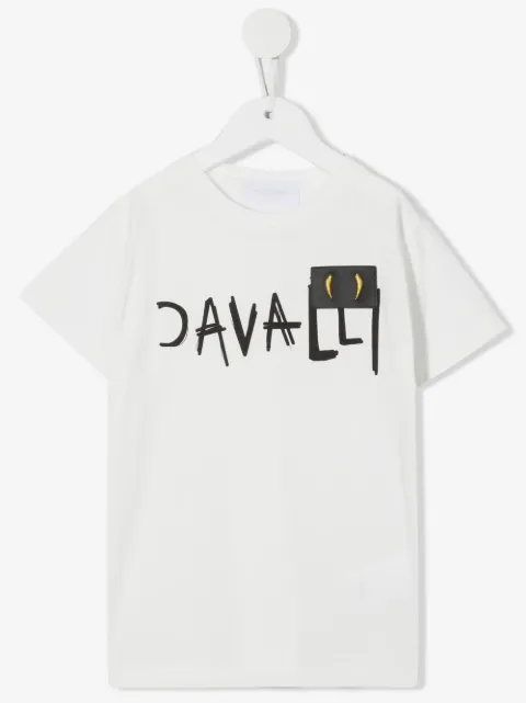 Roberto Cavalli Junior T-Shirt mit Kritzel-Print