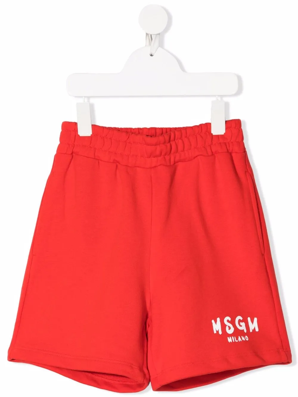 

MSGM Kids shorts con logo estampado - Rojo