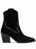 Zadig&Voltaire Cara pointed suede boots - Black