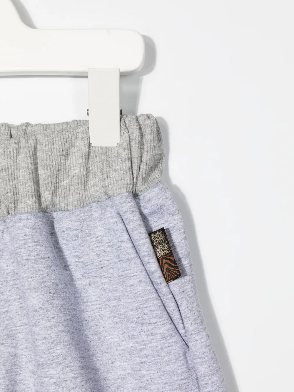 Roberto Cavalli Logo-patch Track Shorts In Grey