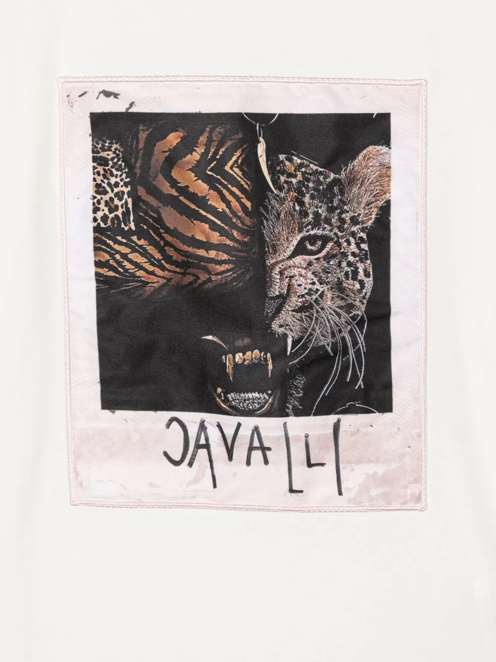 Roberto Cavalli Graphic-print Short-sleeved T-shirt In White