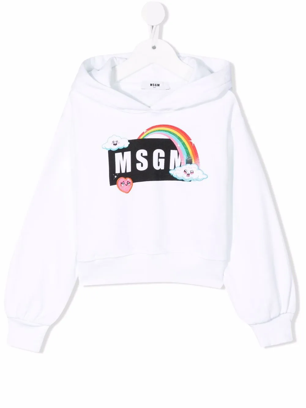 

MSGM Kids sudadera con capucha Moody Rainbow - Blanco