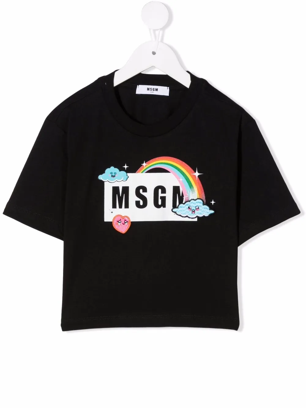 

MSGM Kids playera Moody Rainbow - Negro