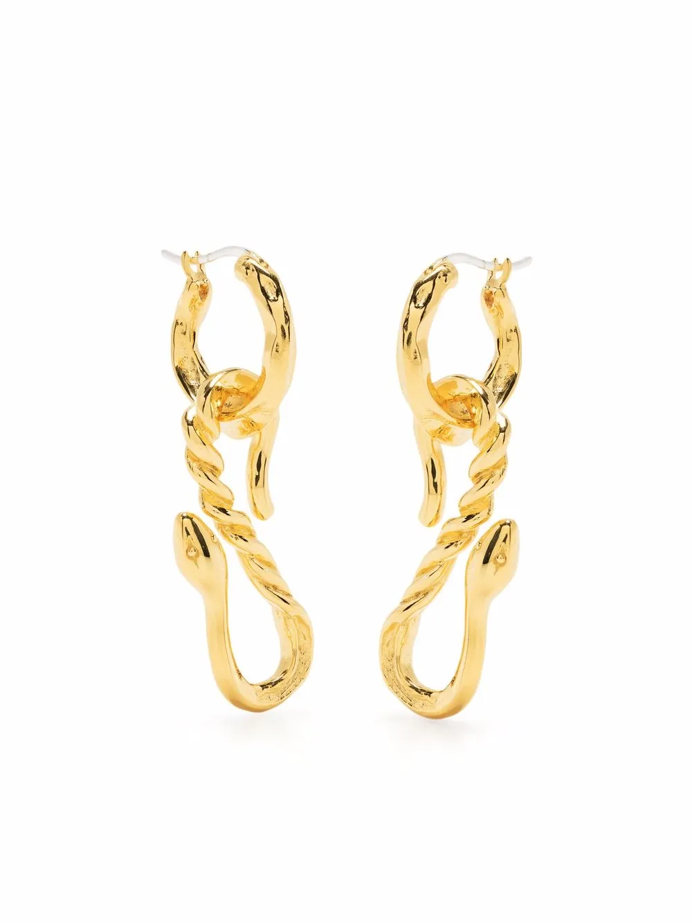 

Pamela Love serpent hook earrings - Gold