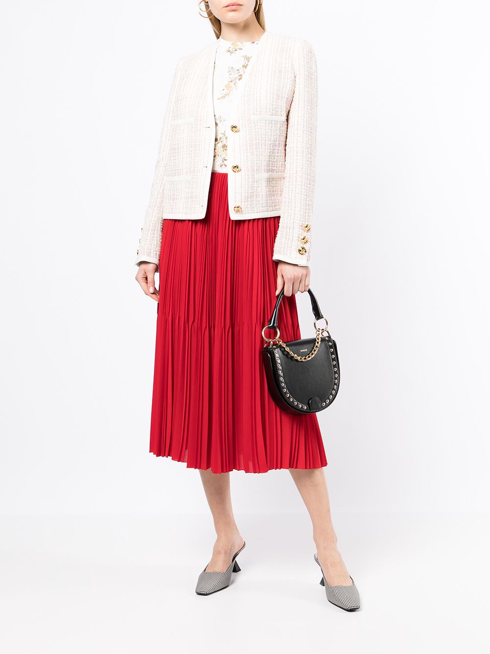 фото Giambattista valli front-pocket tweed jacket