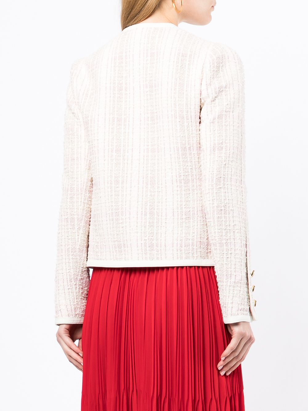 фото Giambattista valli front-pocket tweed jacket