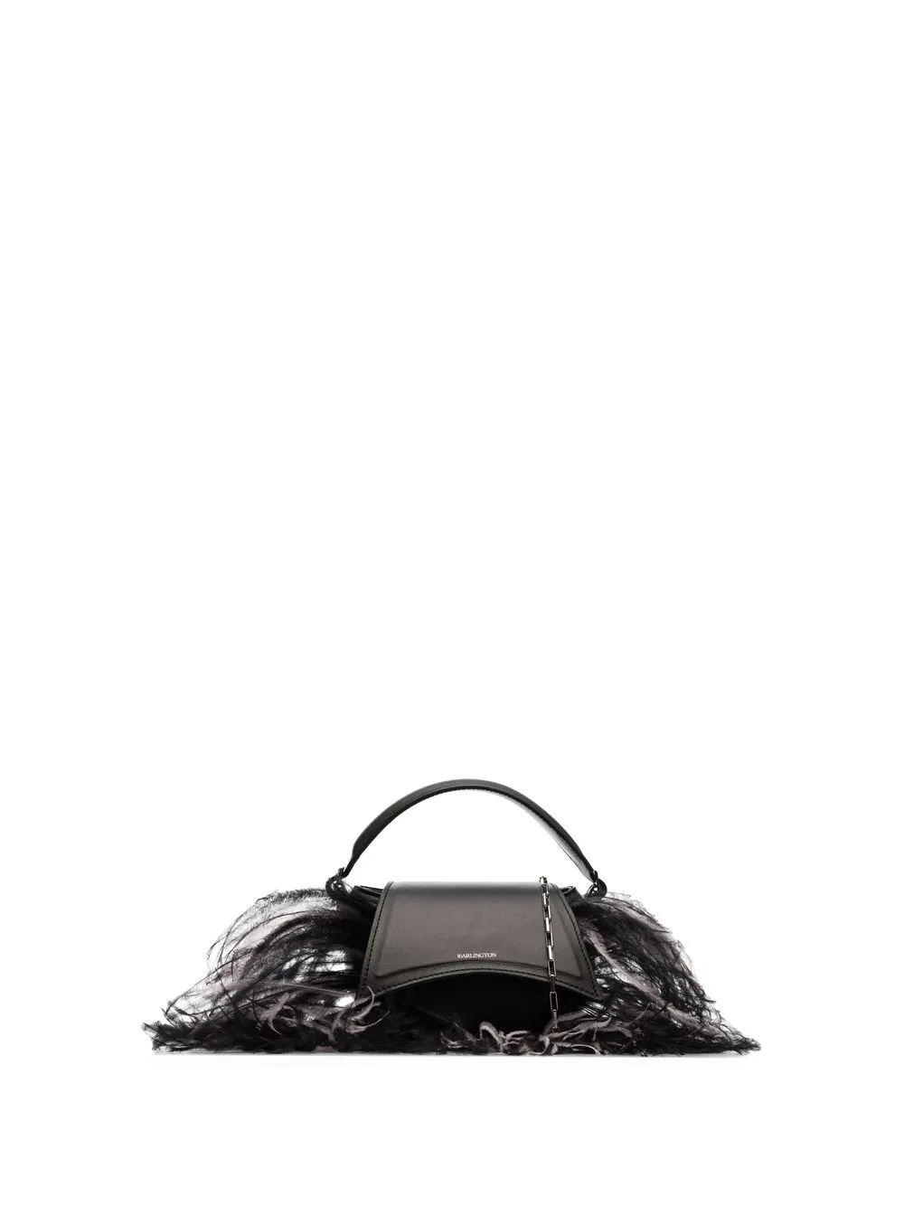

16Arlington Sid feather-trim mini bag - Black