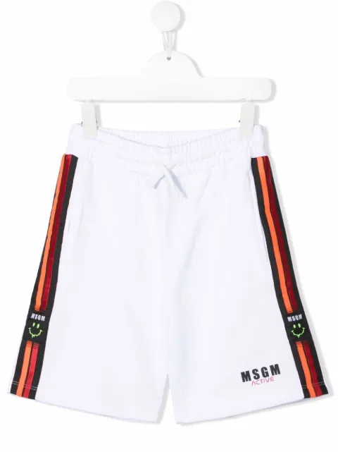 MSGM Kids shorts deportivos con rayas laterales