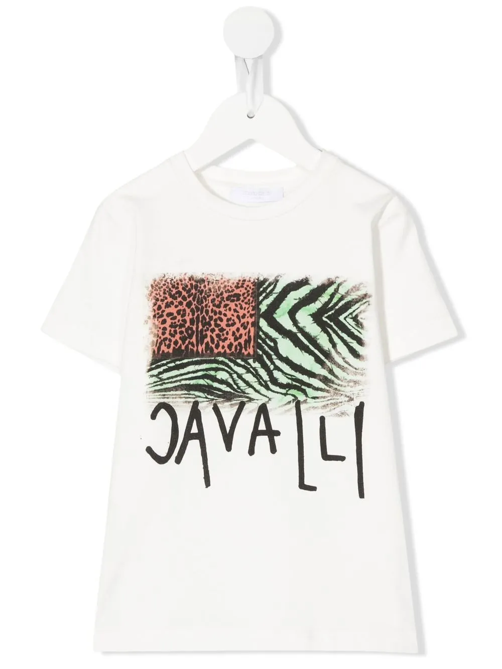 

Roberto Cavalli Junior playera con estampado gráfico - Blanco