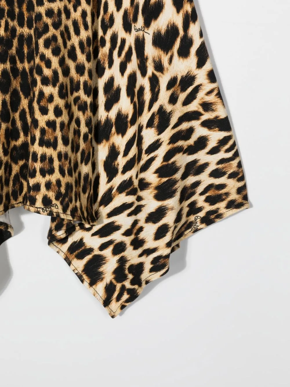 ROBERTO CAVALLI JUNIOR LEOPARD-PRINT ASYMMETRIC DRESS