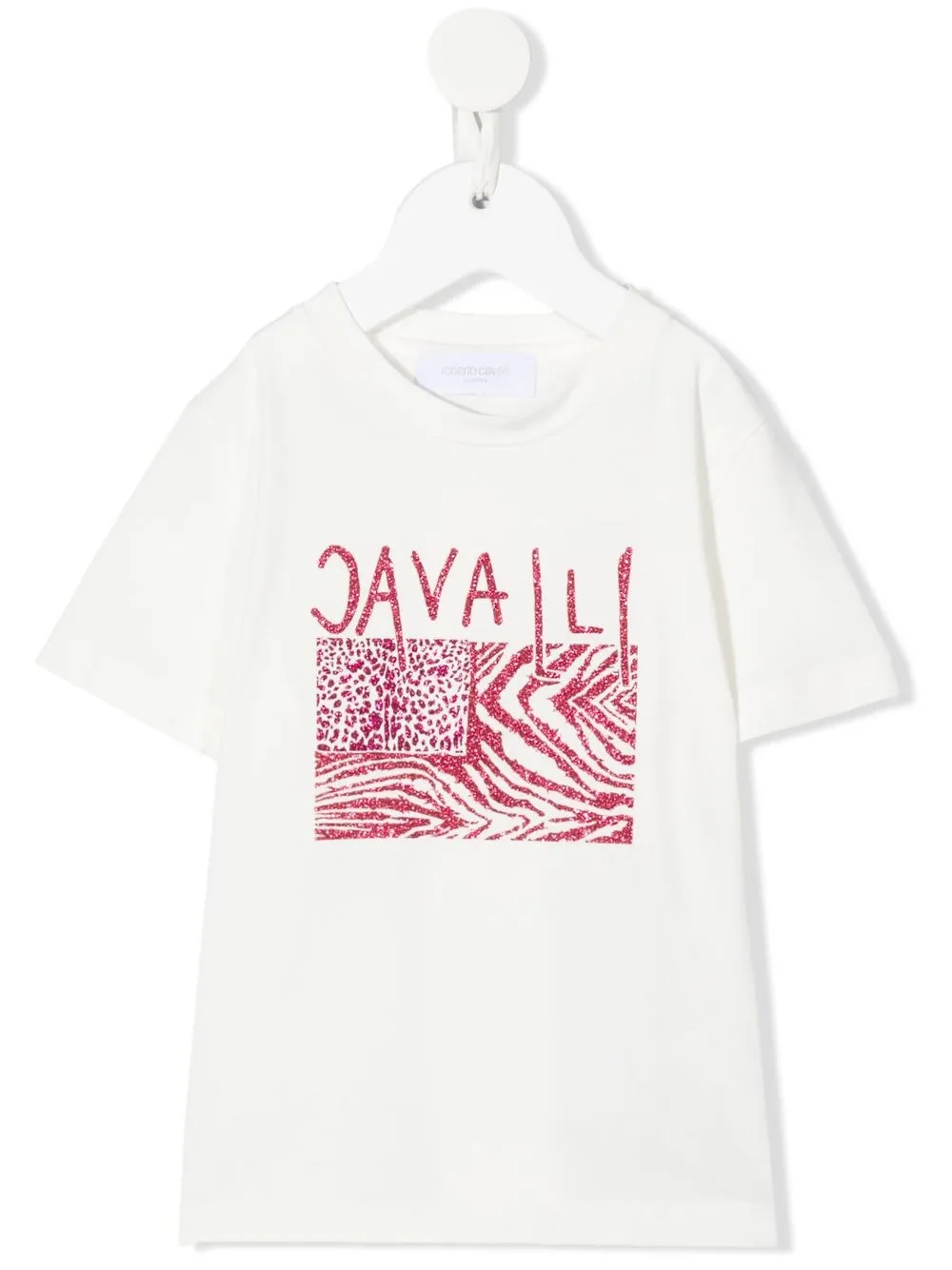 

Roberto Cavalli Junior logo graphic-print T-shirt - White