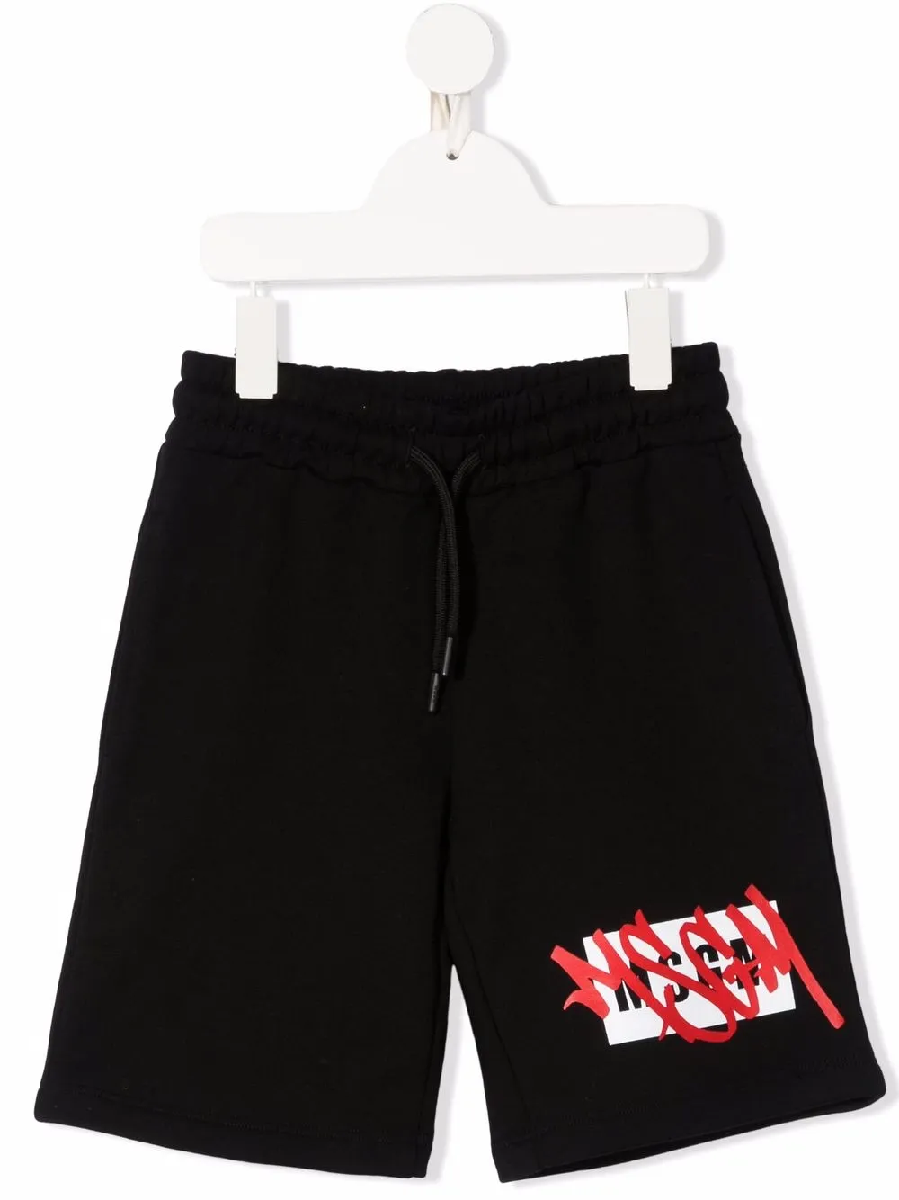 

MSGM Kids graffiti-print track shorts - Black