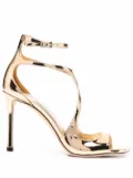 Jimmy Choo Azia metallic-effect sandals - Yellow