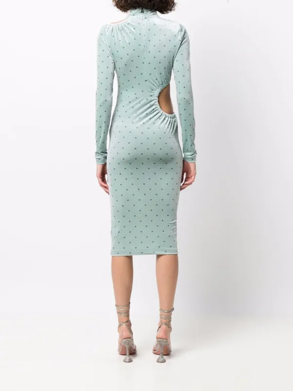 ROTATE Alice cut-out Velvet Dress 