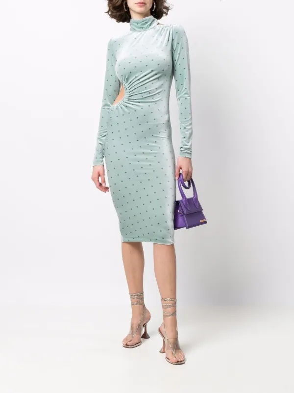 ROTATE Alice cut-out Velvet Dress 