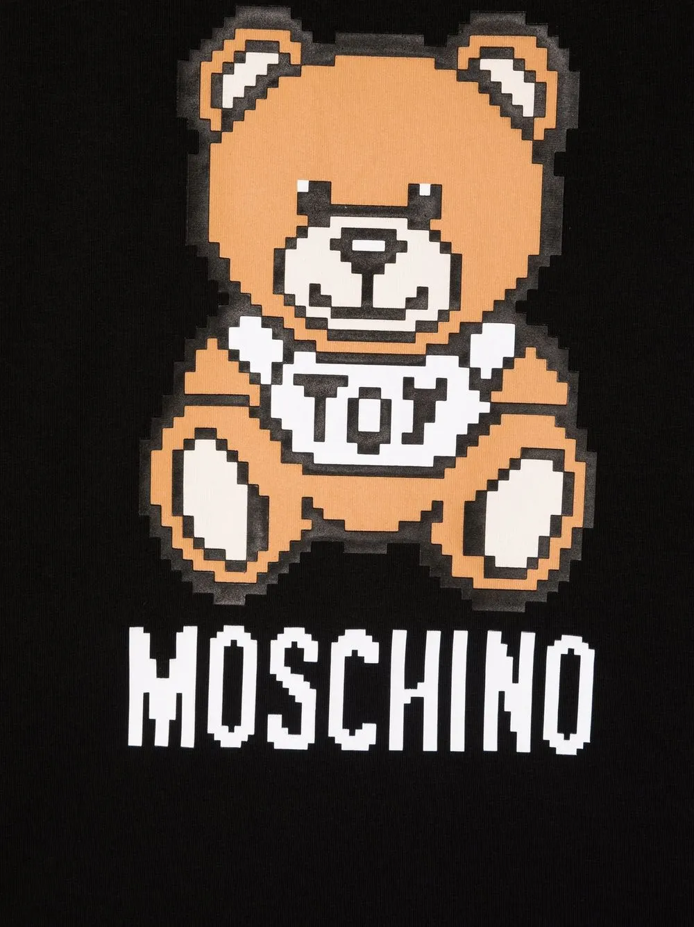 Shop Moschino Teddy Bear-print Long-sleeved T-shirt In Black