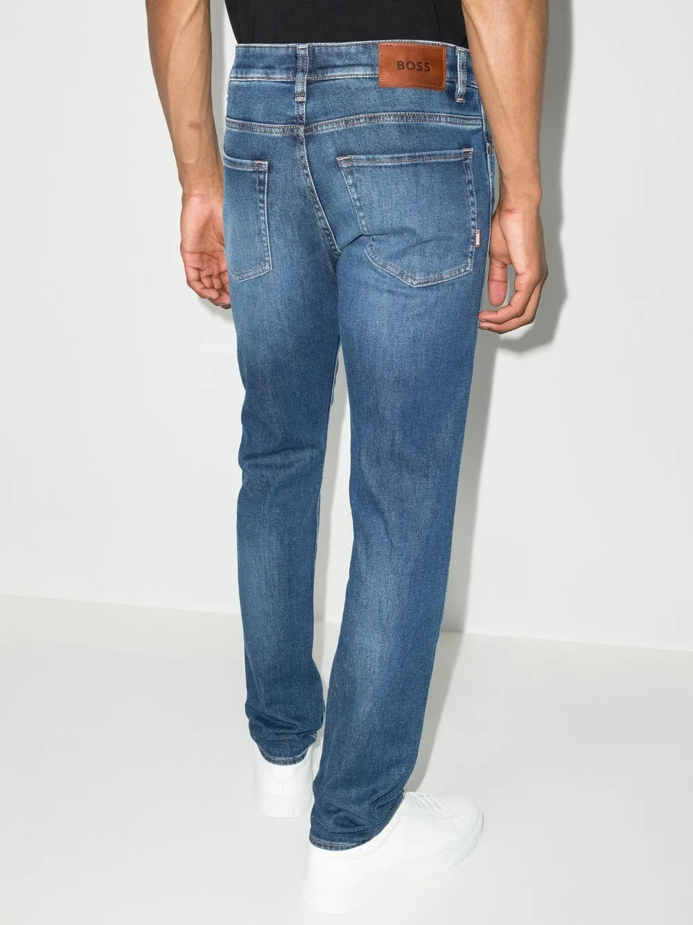 BOSS Slim-fit jeans Blauw