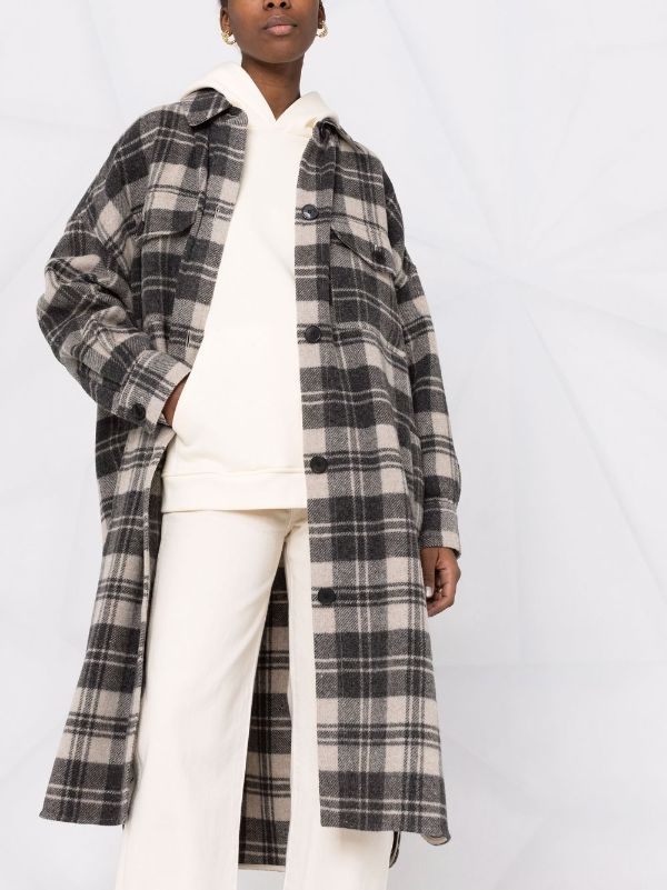 Isabel marant gario checked coat hotsell