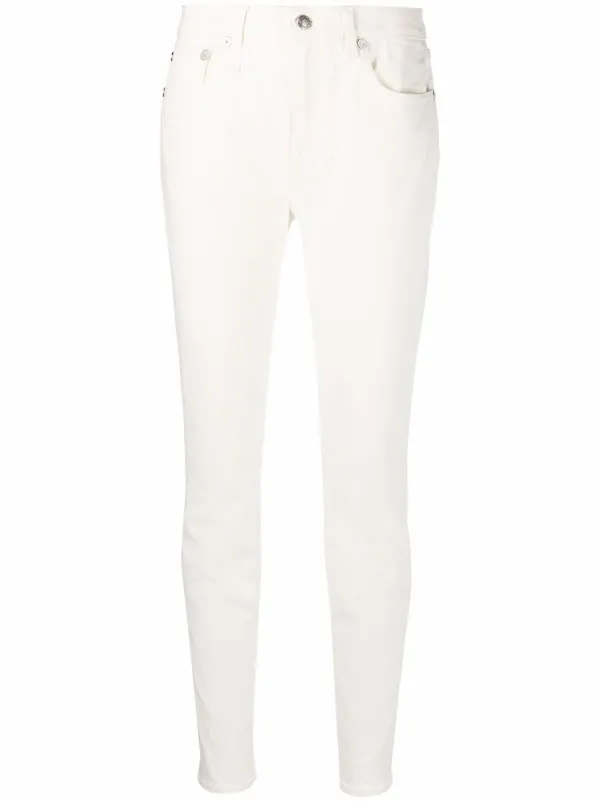 R13 Slim Cut Jeans in White