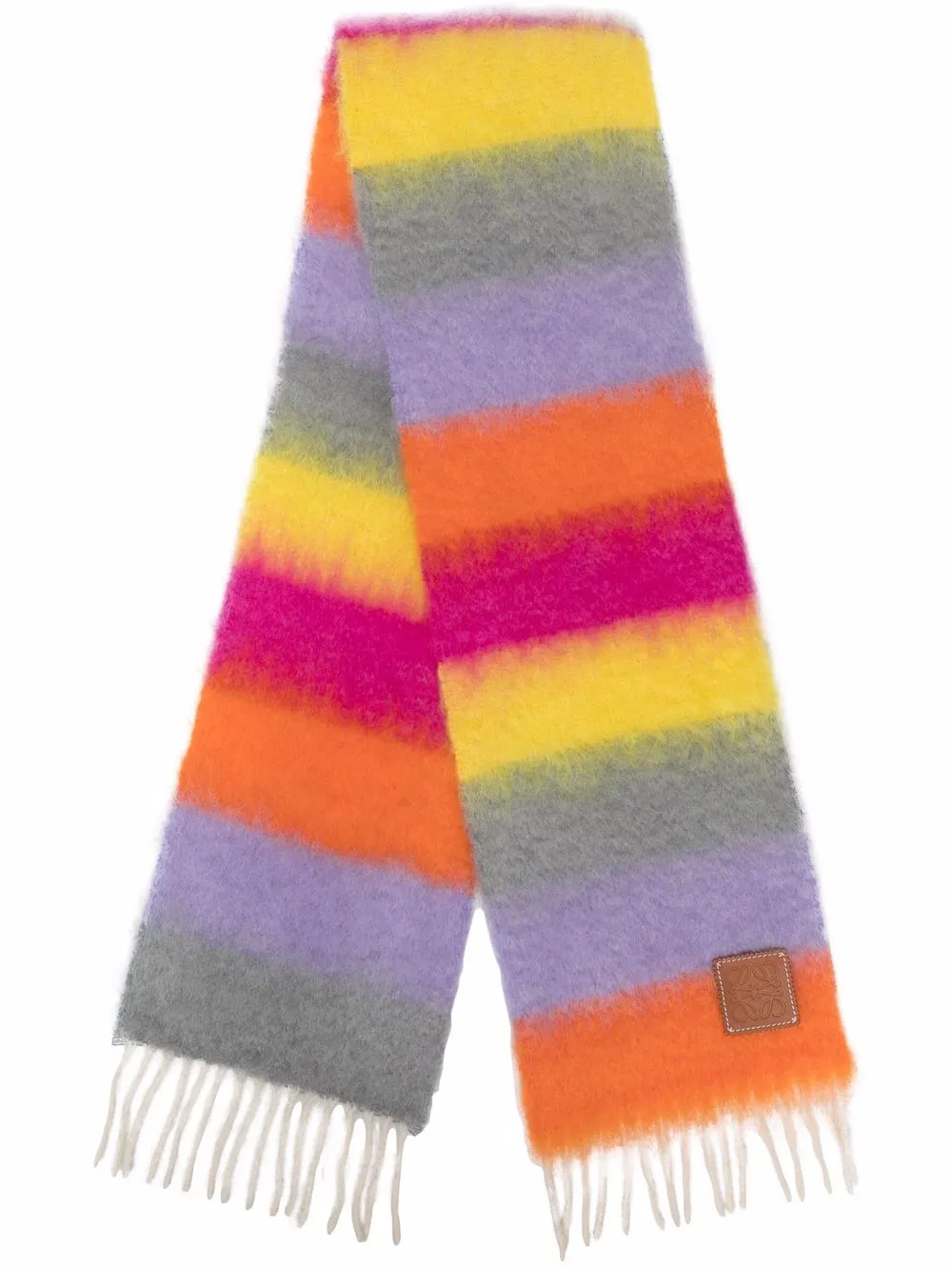 LOEWE шерстяной шарф в полоску